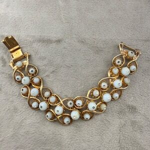 Vintage‎ Florenza Bracelet Gold Tone Signed 7"